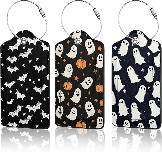 3 Pack PU Leahter Happy Halloween Luggage Tag by Unknown