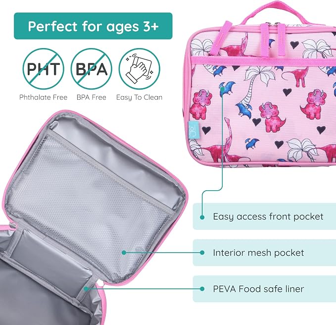 Wildkin JumpOff Jo Insulated Lunch Box – Durable, Reusable - Image 3