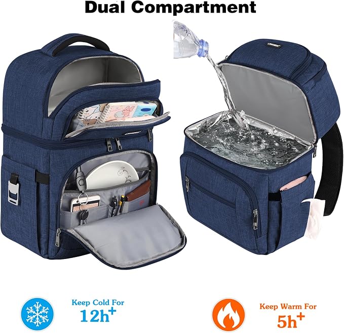 Cooler Backpack, Insulated Backpack Cooler Leakproof Double Deck Cooler Bag - Image 2