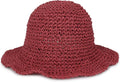 Womens Wide Brim Straw Sun Hat Foldable Floppy Crochet Beach Hat by Voilipex