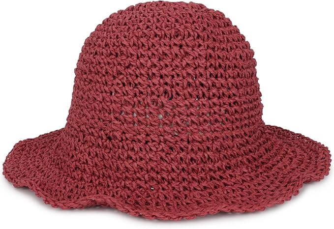 Womens Wide Brim Straw Sun Hat Foldable Floppy Crochet Beach Hat by Voilipex