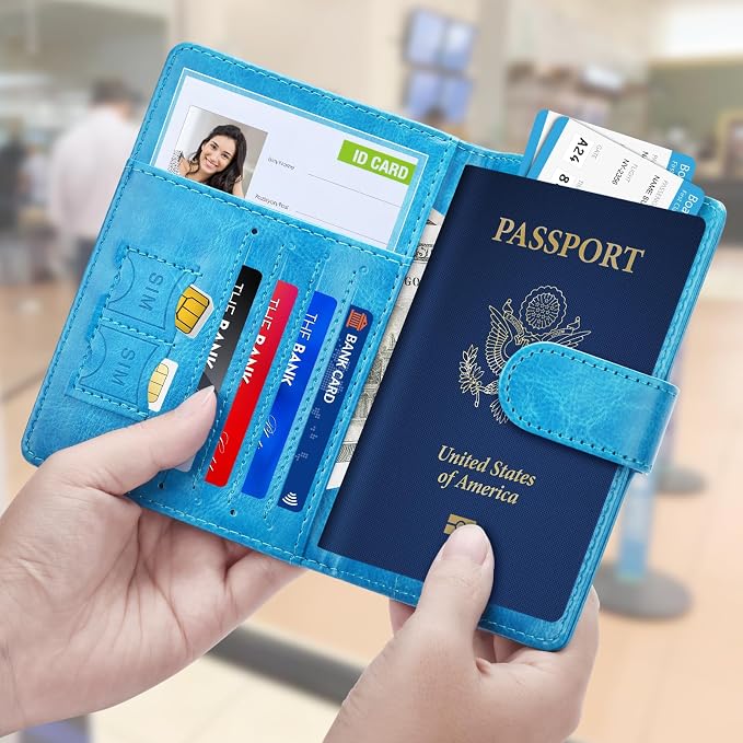 Herain Passport Holder for Travel Cruise Essentials, RFID Passports Book Card - Image 2