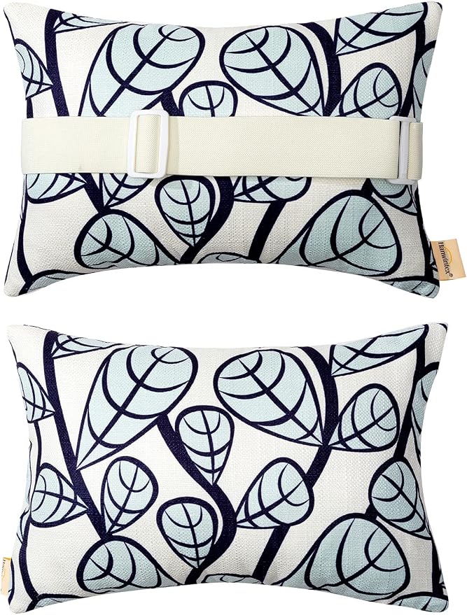 Patio Lounge Head Support Pillow & Cushion, Small Waterproof Throw Pillow by vmgreen