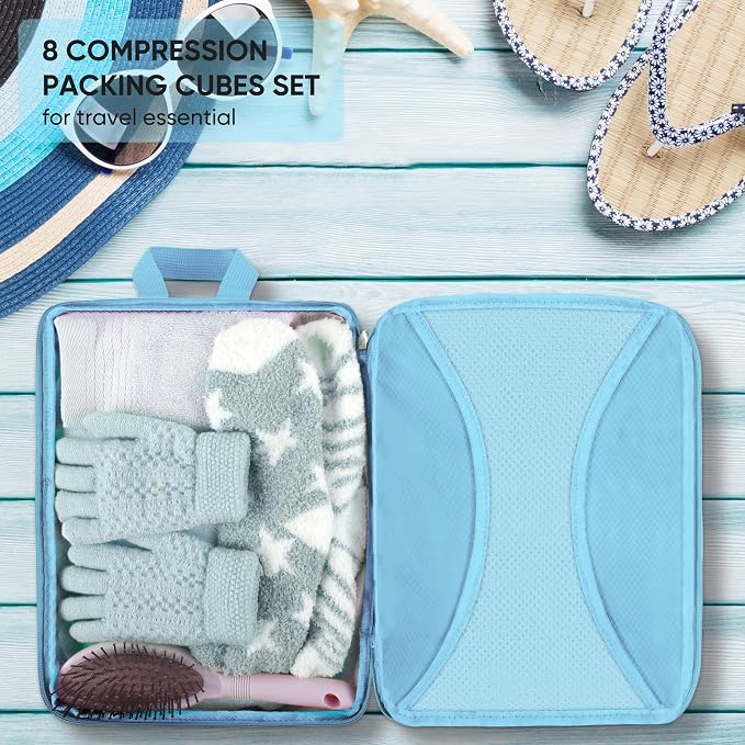 8 Set Compression Packing Cubes - Image 6