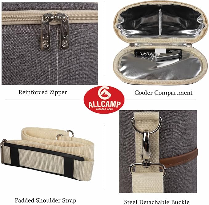 ALLCAMP OUTDOOR GEAR 2 Bottle Wine Tote Carrier - Image 3