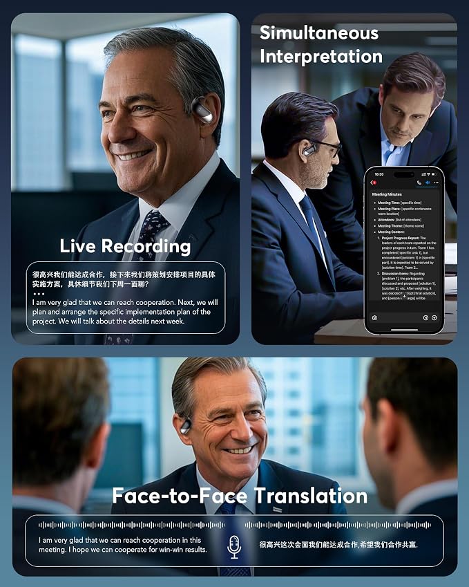 AI Translation Earbuds Real Time, 3-in-1 Translator Earbuds 144 Languages & - Image 4