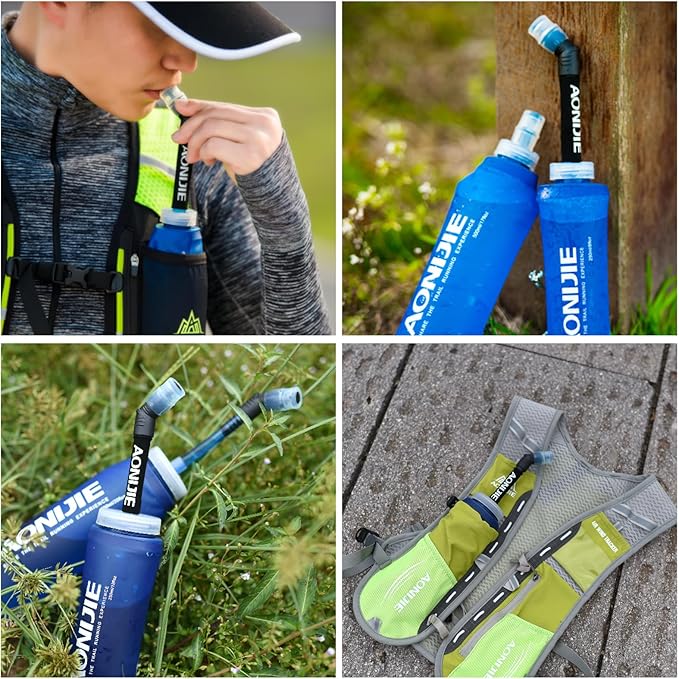 TRIWONDER TPU Soft Folding Water Bottles BPA-Free Collapsible Flask - Image 7