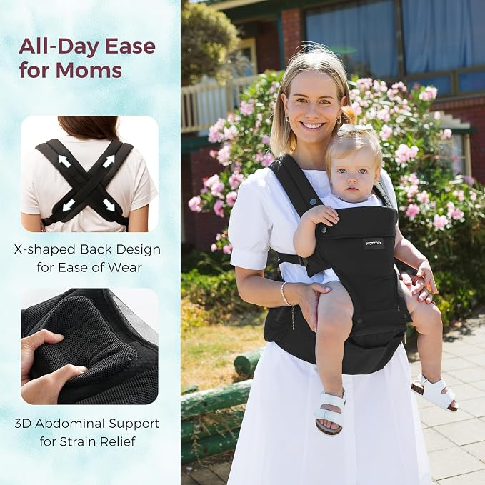 Momcozy Baby Carrier with Hip Seat, 2-in-1 Forward-Facing Carry - Image 6
