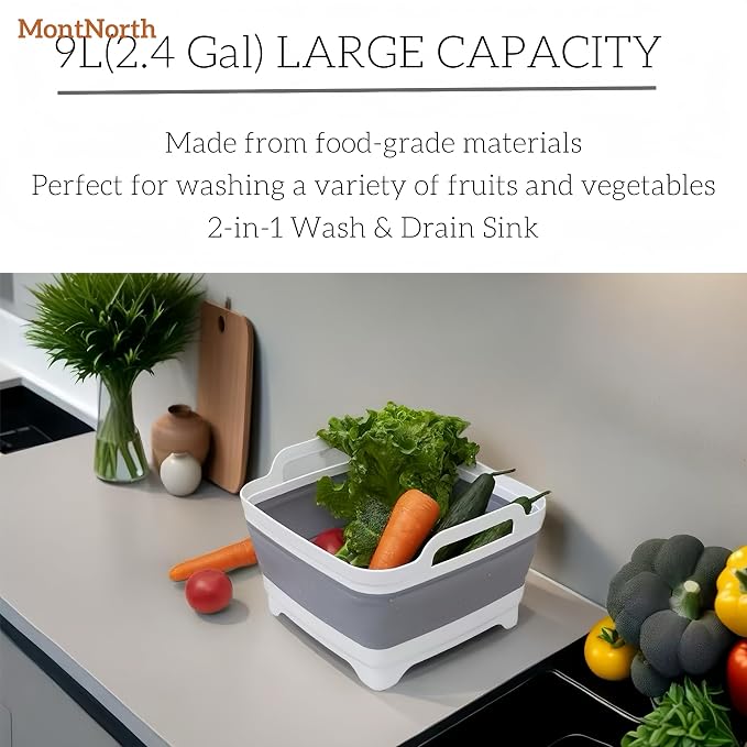 Collapsible Wash Basin 9L, Foldable Dish Tub - Image 7