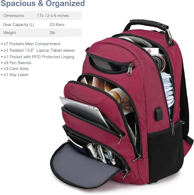 Boavan Laptop Backpack for men, 15.6 inch Laptop Bag - Image 2