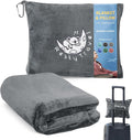 Resty 65"x40" Traveling Airplane Blanket, Deep Gray – Lightweight, Velvety Soft by Resty