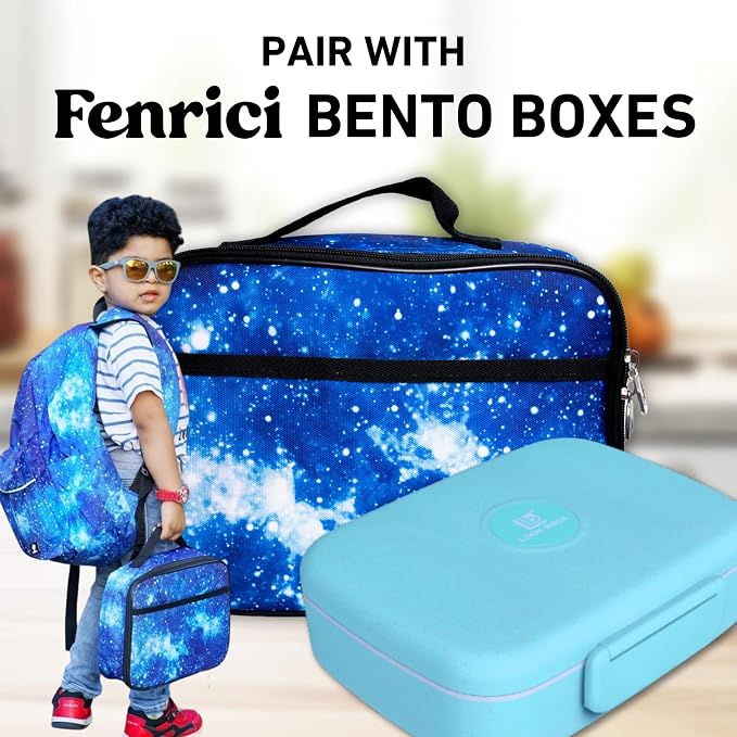 Fenrici Galaxy Lunch Box for Boys, Boy's Lunch Box for School, Insulated Lunch - Image 8