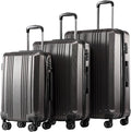 Coolife Luggage Expandable Suitcase PC+ABS 3 Piece Set by COOLIFE