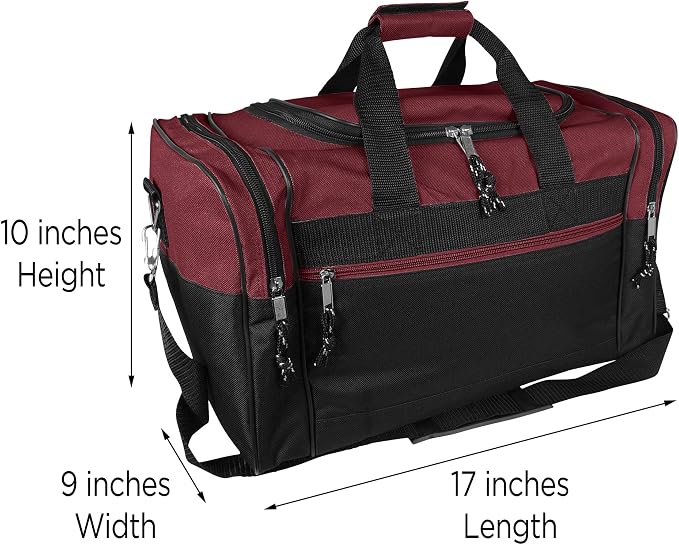 DALIX 17" Blank Duffle Bag Duffel Bag Travel Size Sports Durable Gym Bag - Image 5