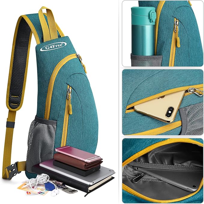 G4Free Sling Bag for Men Women, Small Crossbody Backpack Lightweight Chest - Image 5