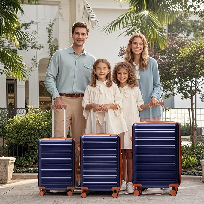 luggage sets 3 Piece with Spinner Wheel, 100% PC Material Lightweight Durable - Image 2