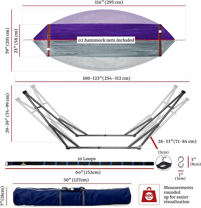 Tranquillo Combo x2 Hammocks - Image 7