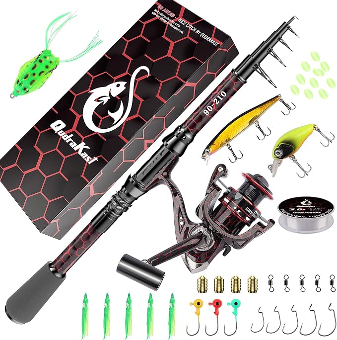 Fishing Rod and Reel Combos, Unique Design by QudraKast