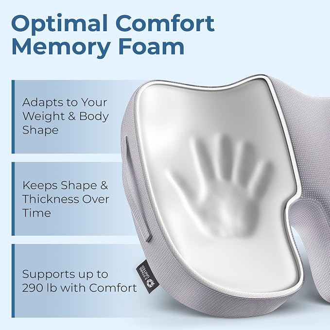 5 STARS UNITED Seat Cushion for Tailbone Pain Relief – Large Memory Foam - Image 4