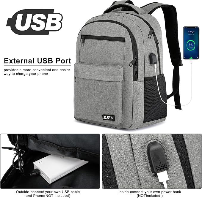 School Backpack for Teen Boys & Girls Students, 15.6 Inch Laptop Backpack - Image 3