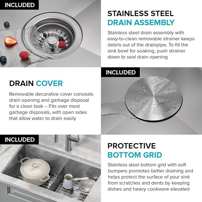 KRAUS Kore Workstation 30-inch Undermount 16 Gauge Stainless Steel Kitchen Sink - Image 6