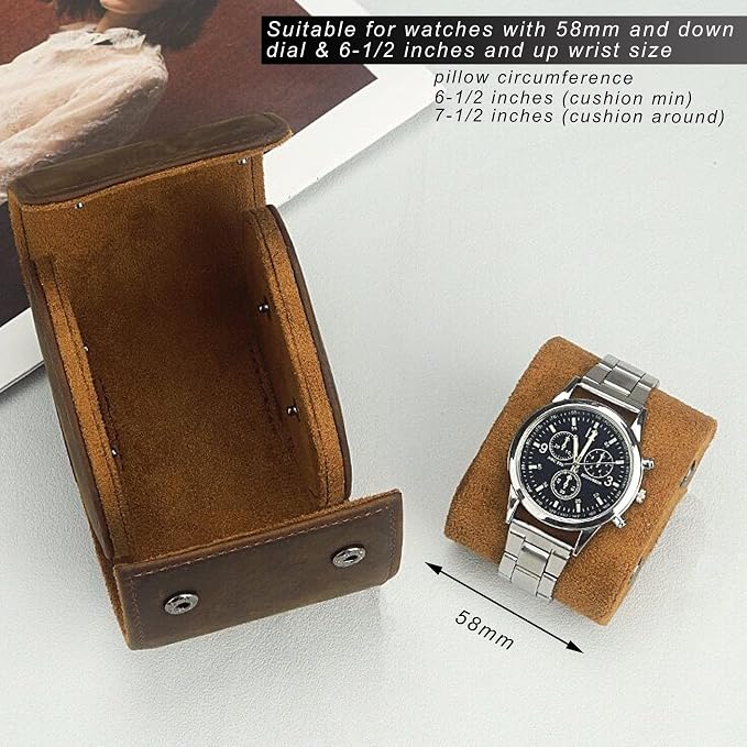 Longjet Watch Roll Travel Case for Men Portable Watches Organizer Box - Image 4