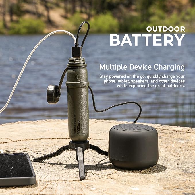 ELECOM NESTOUT Portable Charger, 5000mAh Outdoor Battery Power Bank, 15W USB-C - Image 2