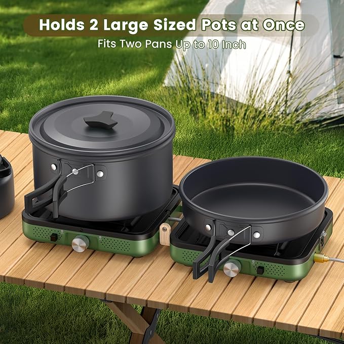 OGERY 2-Burner Foldable Camping Stove - Image 3