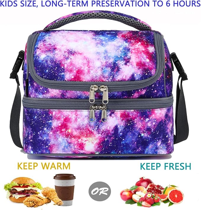 FlowFly Double Decker Cooler Insulated Lunch Bag Large Tote - Image 2