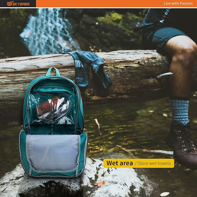 SKYSPER Lightweight Packable Backpack - 30L Hiking Daypack - Image 3