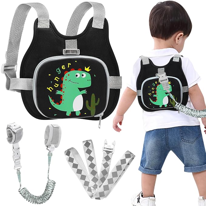 Accmor Toddler Harness Leash+ Anti Lost Wrist Link, Cute Dinosaur Kids Harness by Accmor