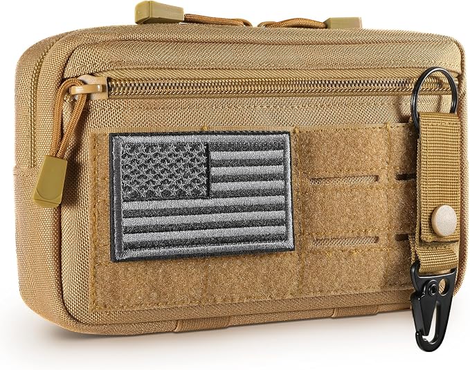 Tactical Molle Admin Pouch Utility Laser Cut EDC Tool Pouch Bag Horizontal by FRTKK