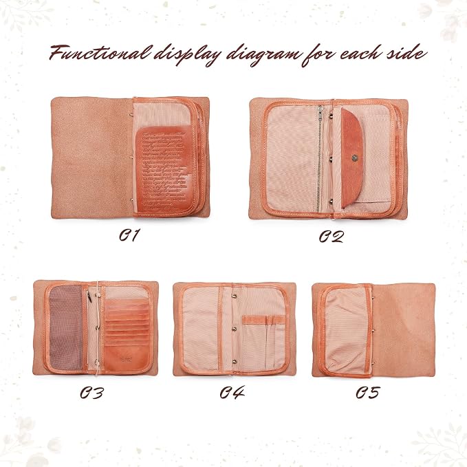 Genuine Leather Nomad Organizer Travel Wallet | Women's Wallet Clutch Passport - Image 4