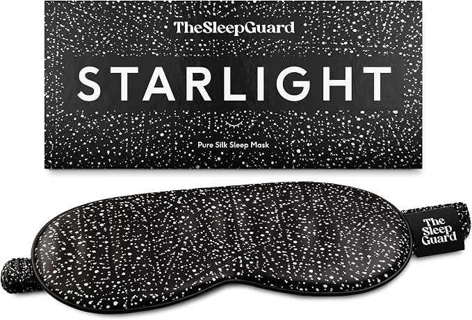 Pure Silk Sleep Mask Light Blocking Travel Essentials. Eye Masks by TheSleepGuard