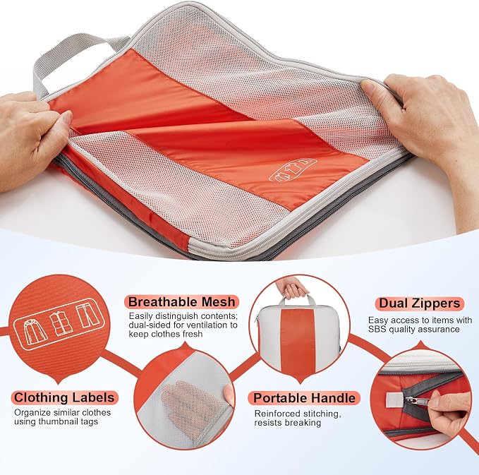 10 Set Compression Packing Cubes - Image 6