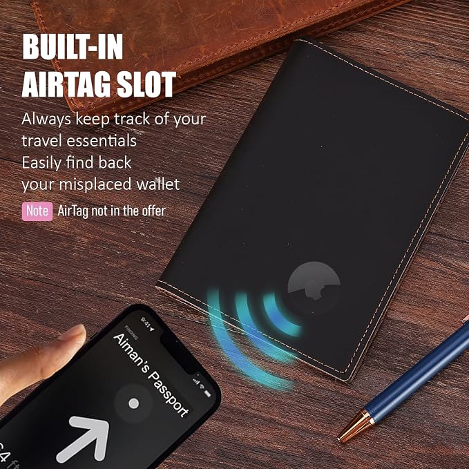 STAR VISTA Albatross Leather Travel Passport Holder, Minimalist Design - Image 8