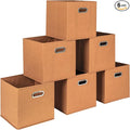 Household Essentials Fabric Storage Bins 6 Piece Set, Terracotta Color by HouseholdEssentials