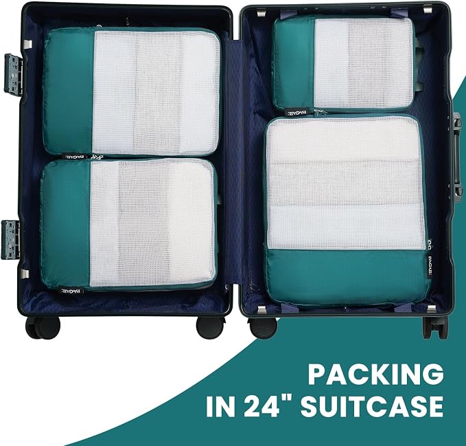 BAGAIL 4 Set/6 Set Ultralight Compression Packing Cubes Packing Organizer - Image 6
