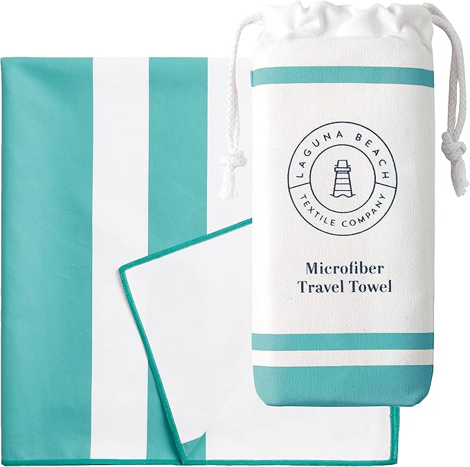 Emerald Microfiber Beach Towel by Laguna Beach Textile Co by LagunaBeachTextileCompany