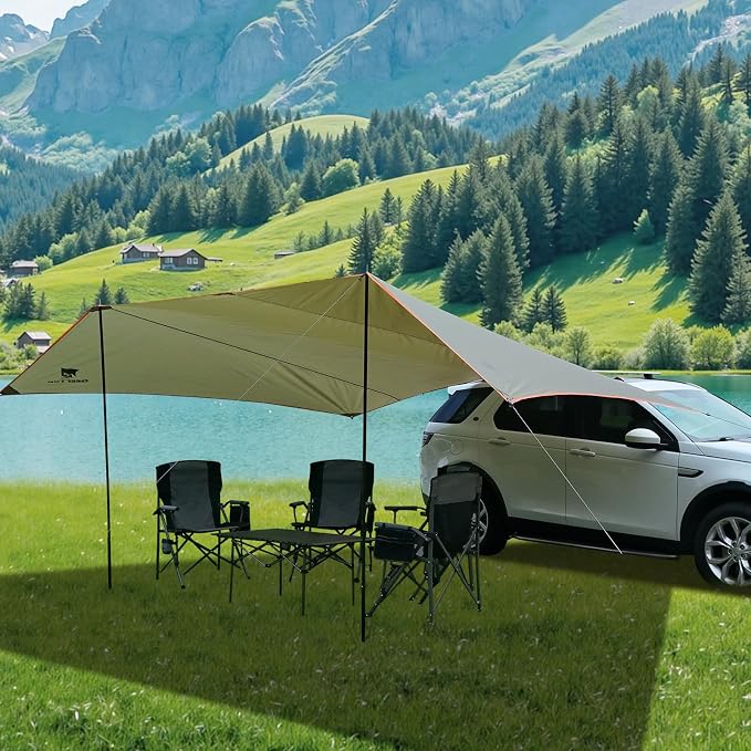 GEERTOP Large Car Side Camping Awning 19 x 11 ft SUV Canopy Tarp Waterproof - Image 7