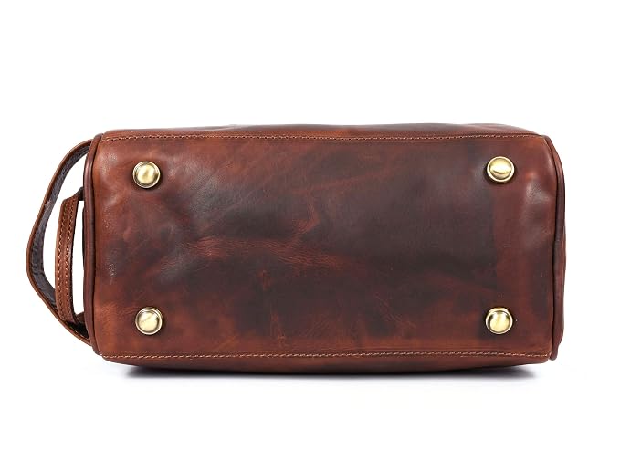 10" Premium Leather Toiletry Travel Pouch - Image 6
