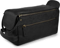 LEATHER VILLAGE Premium Leather Travel Toiletry Bag by LeatherVillage