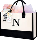 BAGAIL Initial Tote Bag, Personalized Birthday Gifts by BAGAIL