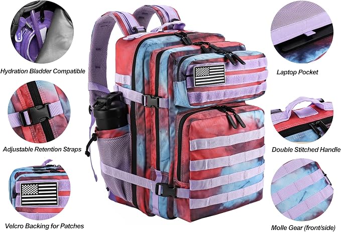 LHI Military Tactical Backpack for Men and Women 45L Army 3 Days Assault Pack - Image 4