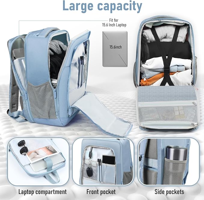Travel Backpack, Business Anti Theft Slim Sturdy Laptops Backpack - Image 4