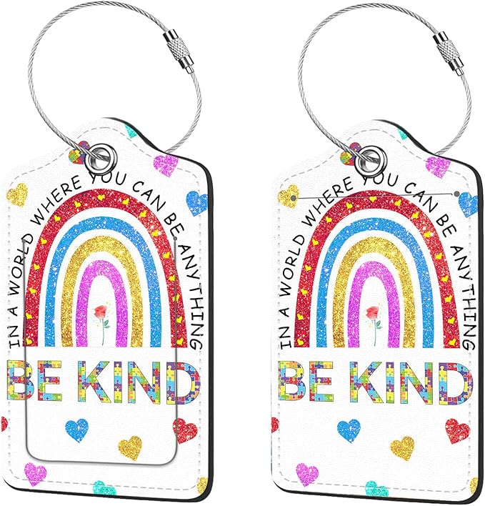 2 Pcs Luggage Tags for Suitcases, PU Leather Cruise Ship Luggage Tags by Anikathy