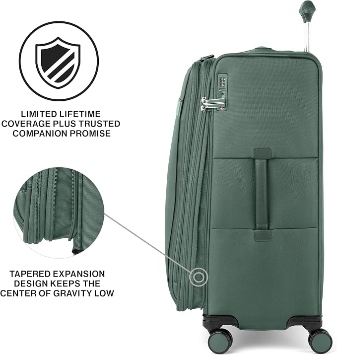 Travelpro VersaPack+ Lightweight Softside Expandable Checked Luggage, 8 Spinner - Image 6