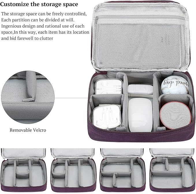 MIRLEWAIY Electronic Organizer Accessory Tech Pouch Water-resistent Travel - Image 7
