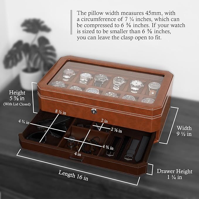 ROTHWELL 12 Slot Leather Watch Box - Image 2