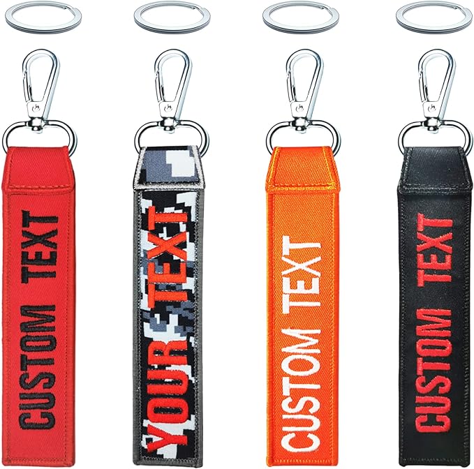 Custom Luggage Tags, Custom Personalized Luggage tag Name, Embroidery Key Ring by Unknown